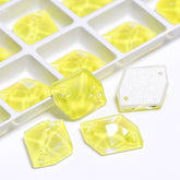 Electric Neon Light Topaz Cosmic Shape High Quality Glass Sew-on Rhinestones WholesaleRhinestone